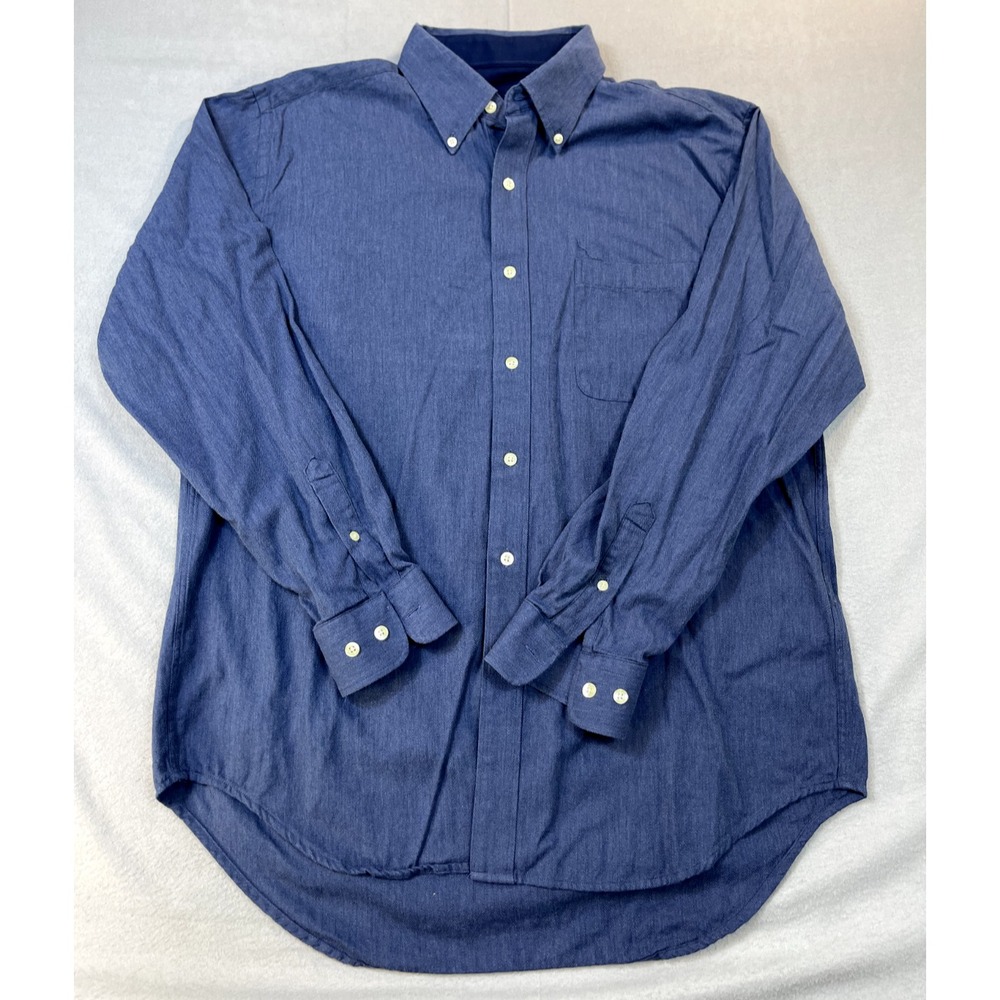 Austin Reed London Shirt Large Mens Blue Button‎ Up Cotton